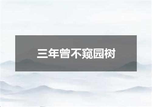 三年曾不窥园树