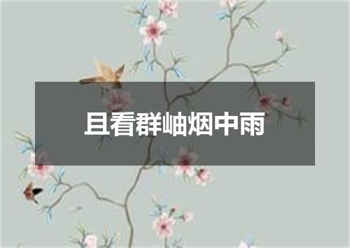 且看群岫烟中雨