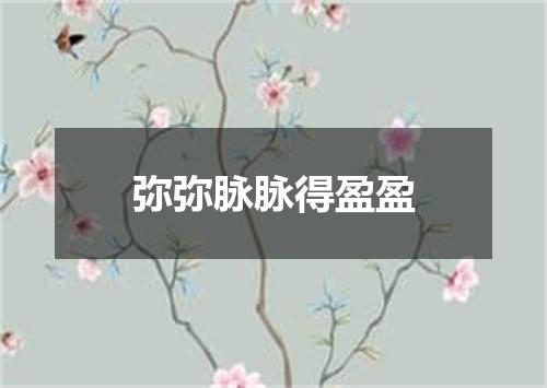 弥弥脉脉得盈盈