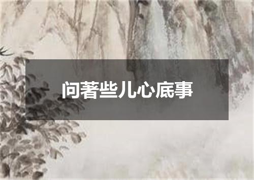 问著些儿心底事