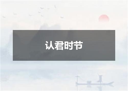 认君时节