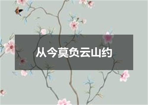 从今莫负云山约