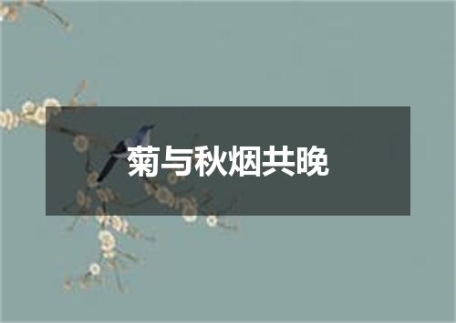 菊与秋烟共晚