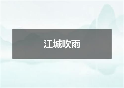 江城吹雨