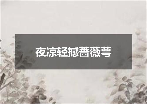 夜凉轻撼蔷薇萼