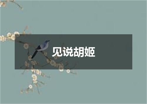 见说胡姬
