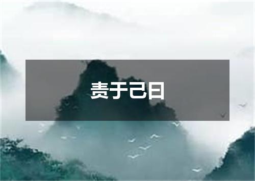 责于己曰