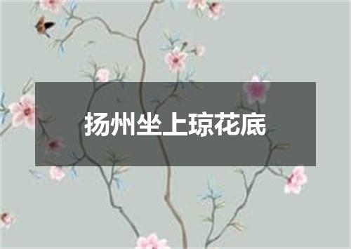 扬州坐上琼花底