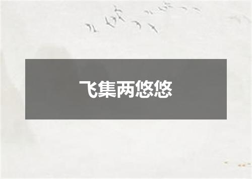 飞集两悠悠