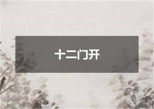 十二门开