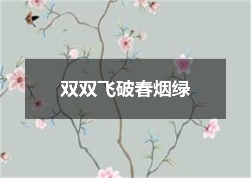 双双飞破春烟绿