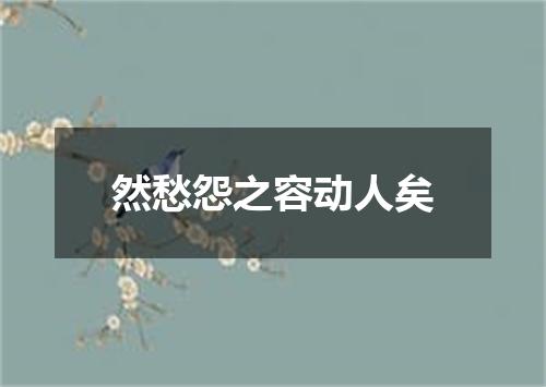 然愁怨之容动人矣