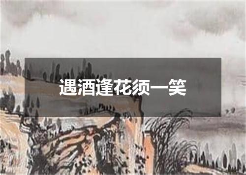 遇酒逢花须一笑