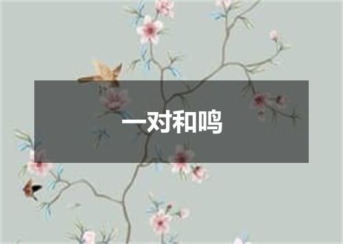 一对和鸣