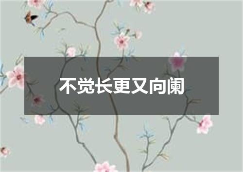 不觉长更又向阑