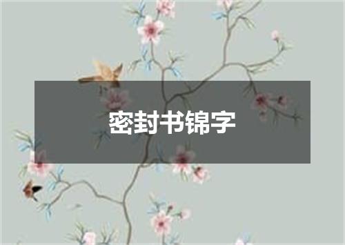 密封书锦字