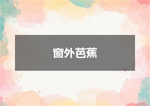 窗外芭蕉