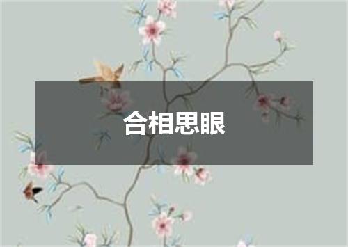 合相思眼