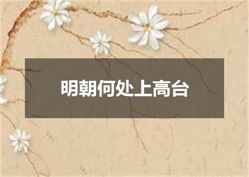明朝何处上高台