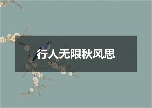 行人无限秋风思