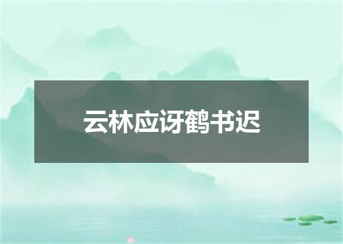 云林应讶鹤书迟