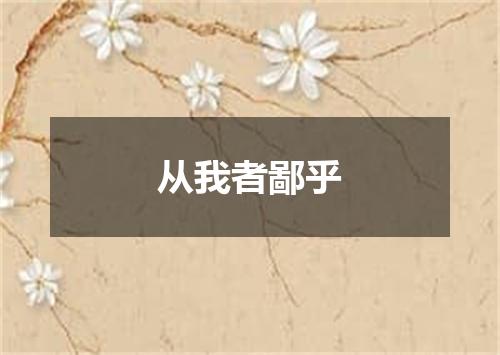 从我者鄙乎