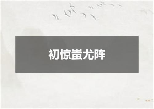 初惊蚩尤阵