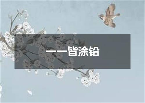 一一皆涂铅
