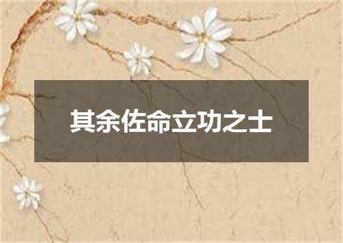 其余佐命立功之士