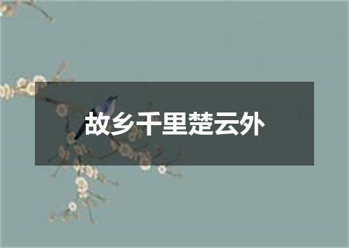 故乡千里楚云外
