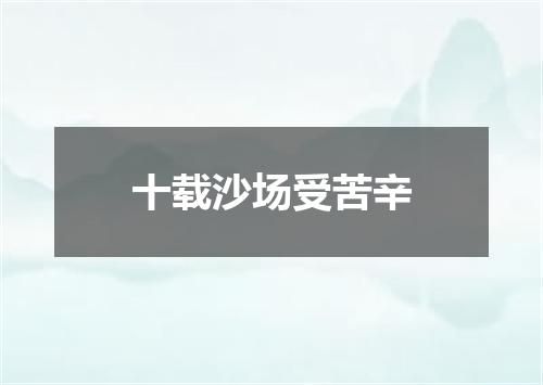 十载沙场受苦辛