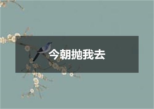 今朝抛我去