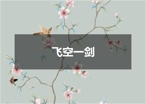 飞空一剑