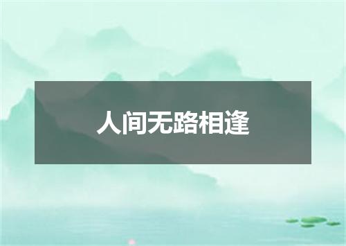 人间无路相逢