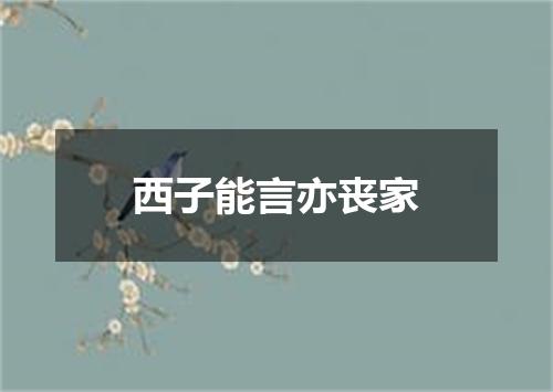 西子能言亦丧家