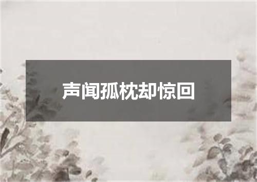 声闻孤枕却惊回