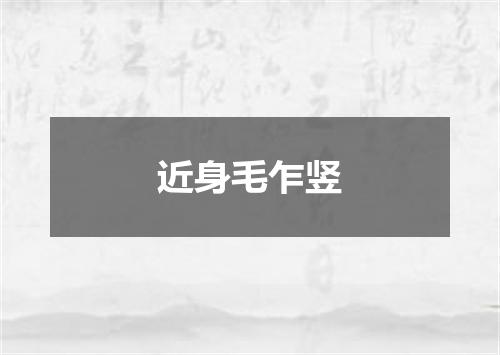 近身毛乍竖