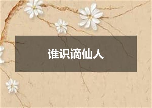谁识谪仙人