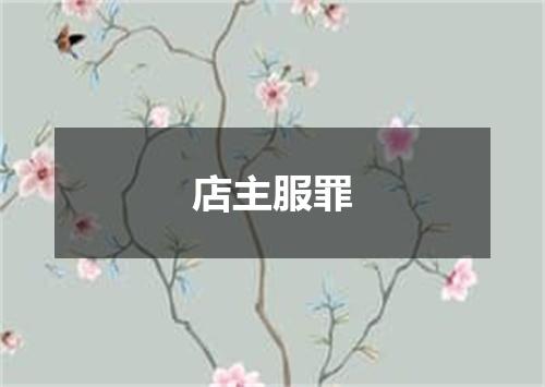 店主服罪