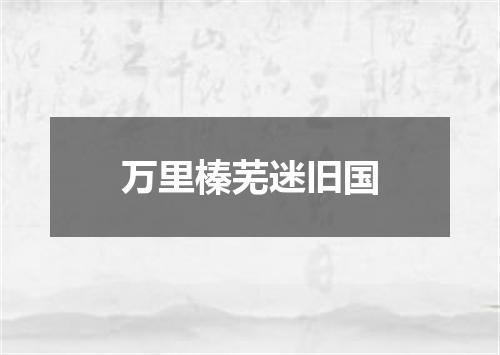 万里榛芜迷旧国