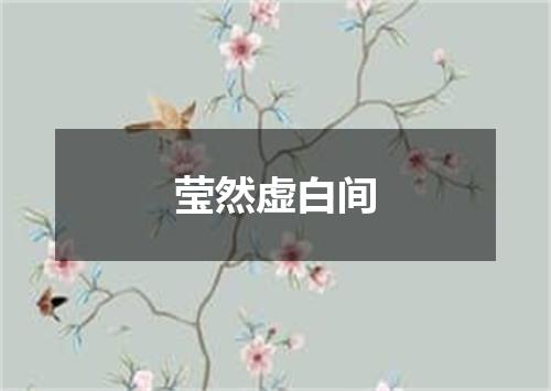 莹然虚白间