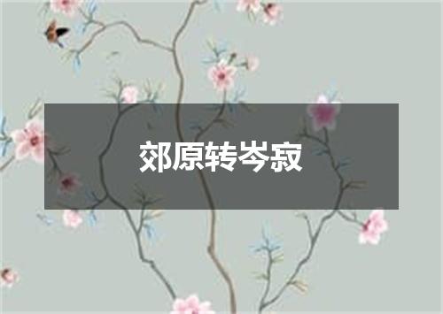 郊原转岑寂
