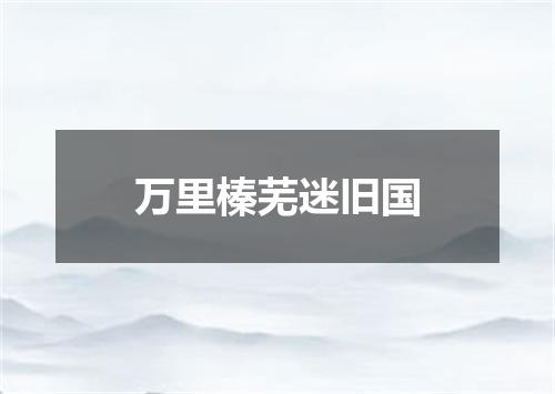 万里榛芜迷旧国