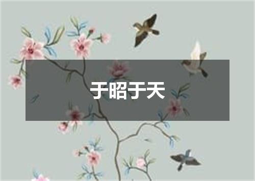 于昭于天