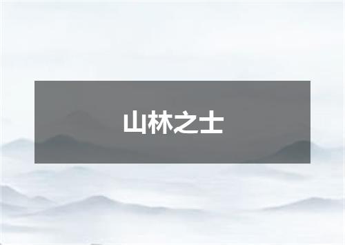 山林之士