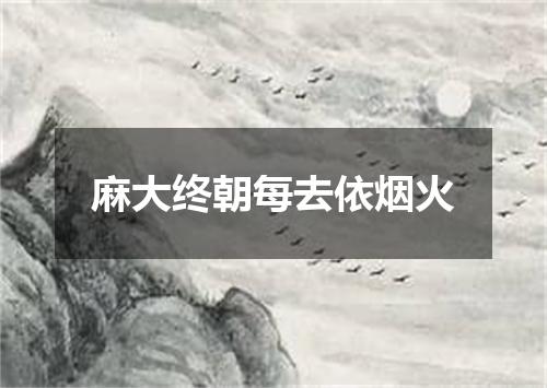 麻大终朝每去依烟火