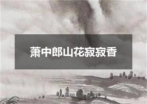 萧中郎山花寂寂香