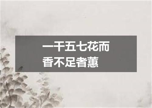 一干五七花而香不足者蕙