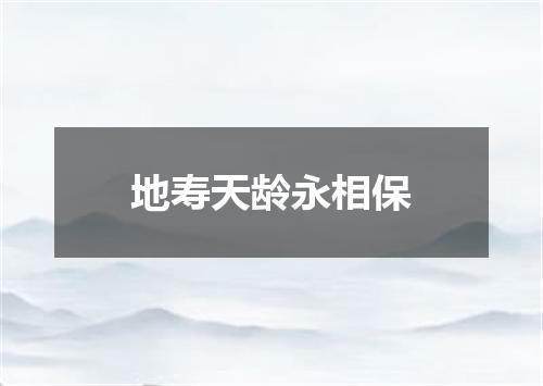 地寿天龄永相保
