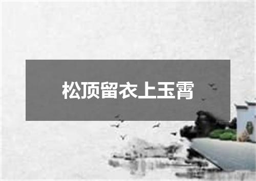 松顶留衣上玉霄